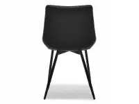 Krzesło ze skóry ekologicznej czarne ADEL NOGA METAL - tył