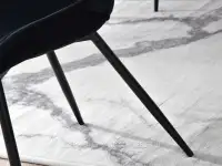 Krzesło welurowe CZARNE ADEL PODSTAWA CZARNY - krzesło na metalowej podstawie