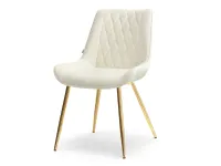 Produkt: Krzesło adel kremowy welur, podstawa złoty