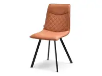 Produkt: Krzesło amanda brąz skóra-ekologiczna, podstawa czarny