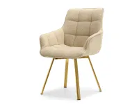 Produkt: Krzesło aruba beżowy boucle, podstawa złoty