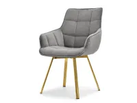 Produkt: Krzesło aruba szary welur, podstawa złoty