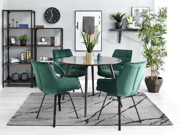Krzesło obrotowe zielone do jadalni lub biura