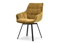 Produkt: Krzesło aruba złoty welur, podstawa czarny