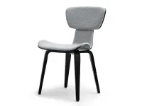 Produkt: Krzesło asala szary boucle czarne-drewno, podstawa czarny