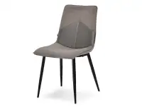 Produkt: Krzesło basil szary beż welur, podstawa czarny