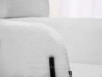 Eleganckie krzesło boucle do jadalni BIAGIO BIAŁY-CZARNY - boucle w kolorze białym