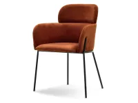 Produkt: Krzesło biagio miedziany welur, podstawa czarny