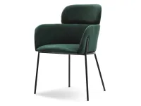 Produkt: Krzesło biagio zielony welur, podstawa czarny
