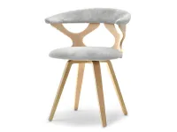 Produkt: krzesło bonito dąb-popielaty welur,podstawa dąb