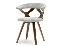 Produkt: krzesło bonito orzech-popielaty welur,podstawa orzech