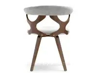 Drewniane krzesło do jadalni BONITO POPIEL NOGA - ORZECH - tył
