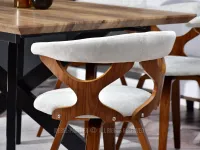 Drewniane krzesło do jadalni BONITO POPIEL NOGA - ORZECH - szybki i łatwy montaz