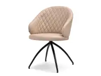 Produkt: Krzesło carla beżowy skóra-ekologiczna, podstawa czarny
