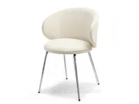 Modne krzesło glamour CINDY KREMOWY WELUR - ZŁOTY - możliwość zmiany nogi na kolor chromowany