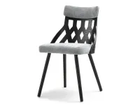 Produkt: Krzesło crabi czarny-szary tkanina, podstawa czarny