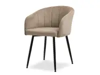 Produkt: Krzesło cynthia beżowy tkanina, podstawa czarny