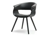 Produkt: Krzesło elina czarny-czarny skóra ekologiczna, podstawa czarny