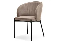 Produkt: Krzesło felice beżowy tkanina, podstawa czarny