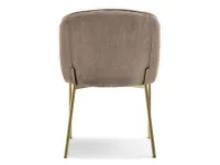 Beżowe krzesło na złotych nogach FELICE do jadalni - tył