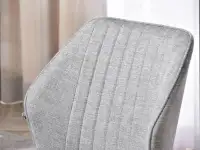 Krzesło tapicerowane GASPAR SZARY - CZARNE NOGI - charakterystyczne detale