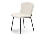 Produkt: Krzesło kirk kremowy boucle, podstawa czarny