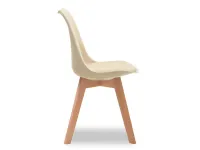 Krzesło kuchenne na drewnianych nogach LUIS WOOD BEŻ - BUK - profil