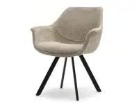 Produkt: Krzesło mira beżowy boucle, podstawa czarny