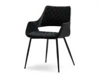 Produkt: Krzesło morgan czarny-czarny welur, podstawa czarny