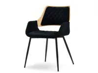 Produkt: Krzesło morgan dąb-czarny welur, podstawa czarny