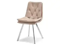 Produkt: Krzesło punti beż skóra-ekologiczna, podstawa chrom