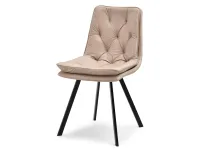 Produkt: Krzesło punti beżowy skóra-ekologiczna, podstawa czarny