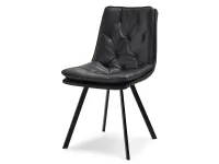 Produkt: Krzesło punti czarny skóra-ekologiczna, podstawa czarny