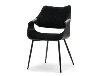 Produkt: Krzesło renzo czarny-czarny welur, podstawa czarny
