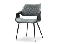Produkt: Krzesło renzo czarny-szary welur, podstawa czarny