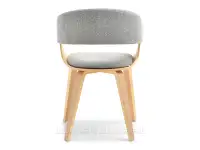 Modne szare krzesło boucle ROBIN PODSTAWA - DĄB - tył