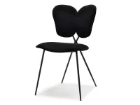 Produkt: Krzesło wings czarny welur, podstawa czarny
