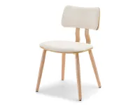 Produkt: Krzesło woody kremowy boucle, podstawa dąb