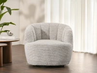 Fotel obrotowy z wygodnym siedziskiem IMANI SZARY MELANŻ - nowoczesny design