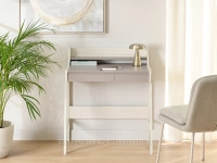 Małe biurko z szufladami i nadstawką BORR BEŻ - KREM - stylowy design
