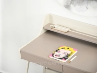 Małe biurko z szufladami i nadstawką BORR BEŻ - KREM - charakterystyczne detale