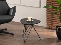 Czarny stolik kawowy RAVA S - CZARNE NOGI - designerska forma
