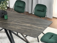 Marmurowy stół rozkładany CZARNY MARMUR VENOSA - marmurowy blat