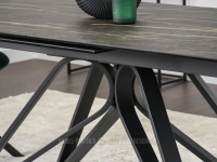 Marmurowy stół rozkładany CZARNY MARMUR VENOSA - designerska podstawa
