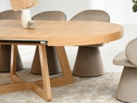 Masywny stół drewniany rozkładany 130-230 cm VELORO DĄB - gruby blat