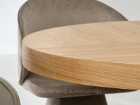 Masywny stół drewniany rozkładany 130-230 cm VELORO DĄB - faktura drewna