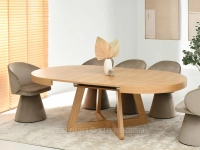 Masywny stół drewniany rozkładany 130-230 cm VELORO DĄB - wersja rozłożona