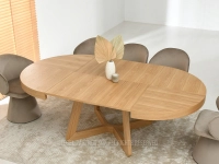 Masywny stół drewniany rozkładany 130-230 cm VELORO DĄB - wersja rozłożona