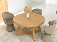 Masywny stół drewniany rozkładany 130-230 cm VELORO DĄB - wersja złożona