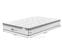 Średnio twardy materac hybrydowy LANDO 160 TriZoneComfort